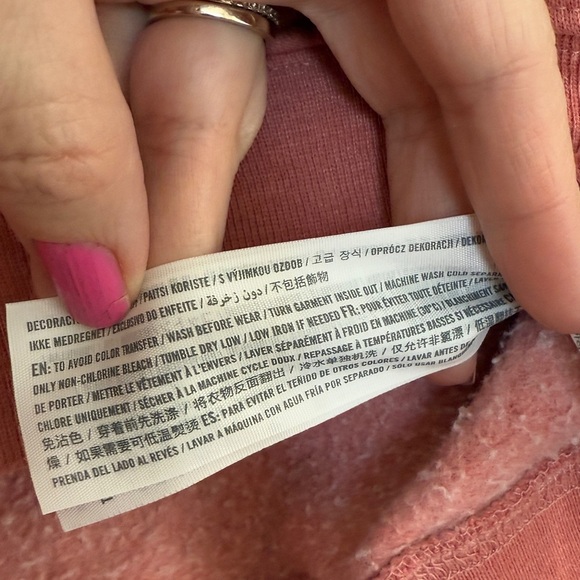 Hollister Women’s Long Sleeve Crewneck Sweatshirt Pink Clay Size Small - Picture 4 of 9